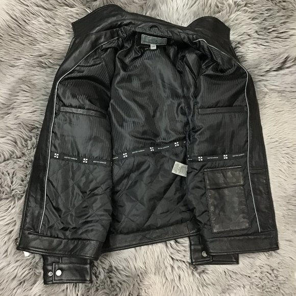 Boston Harbour | Men's Leather Jacket | Black - Picture 3 of 6